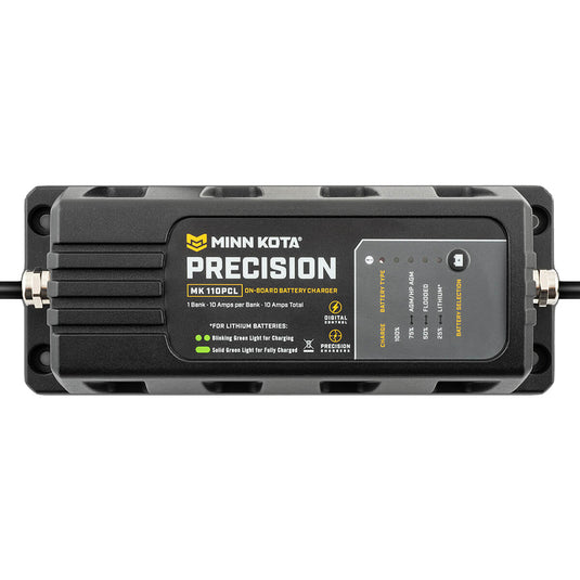 Minn Kota On-Board Precision Charger MK-110 PCL 1 Bank x 10 AMP LI Optimized Charger [1831101]