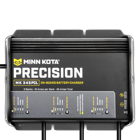 Minn Kota On-Board Precision Charger MK-345 PCL 3 Bank x 15 AMP LI Optimized Charger [1833454]